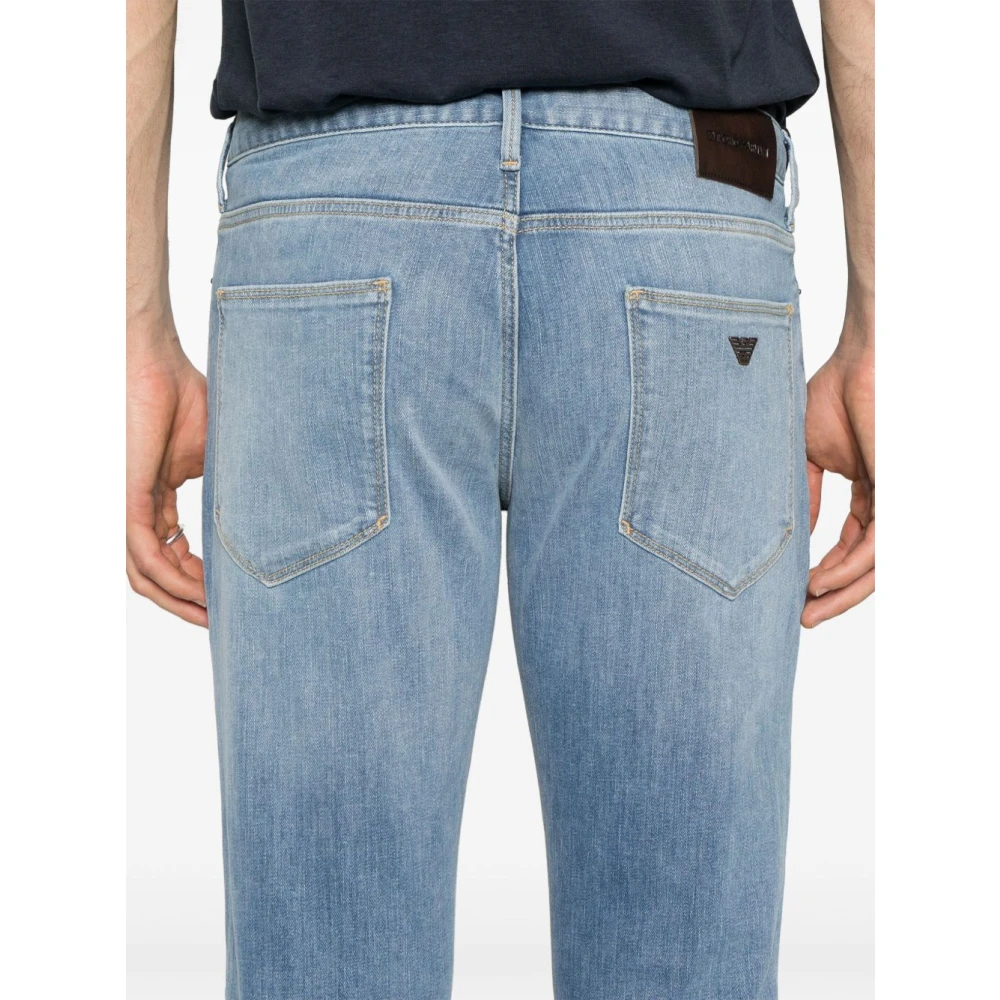 Emporio Armani Heldere Blauwe Jeans met Klassieke Stijl Blue Heren