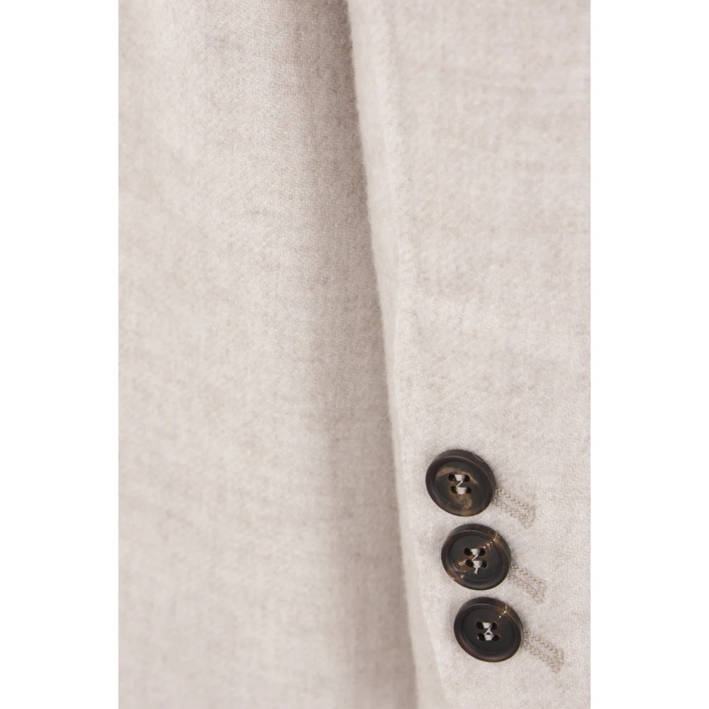 BRUNELLO CUCINELLI Dubbelbreasted kasjmierjas Beige Dames