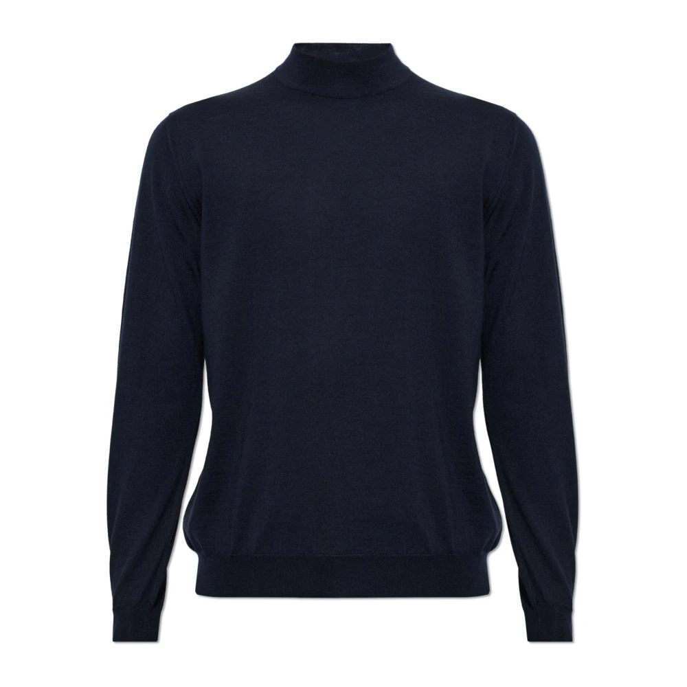 Kiton Herr Blå Stickade Tröjor 2XL, Kashmir, Cashmere Turtleneck Sweater