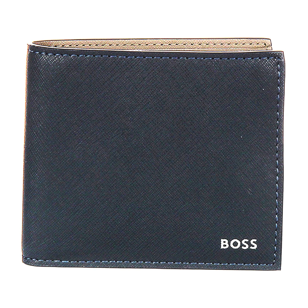 Hugo Men's Blue Wallets & Cardholders, One Size, Leather Card Holder Wallet