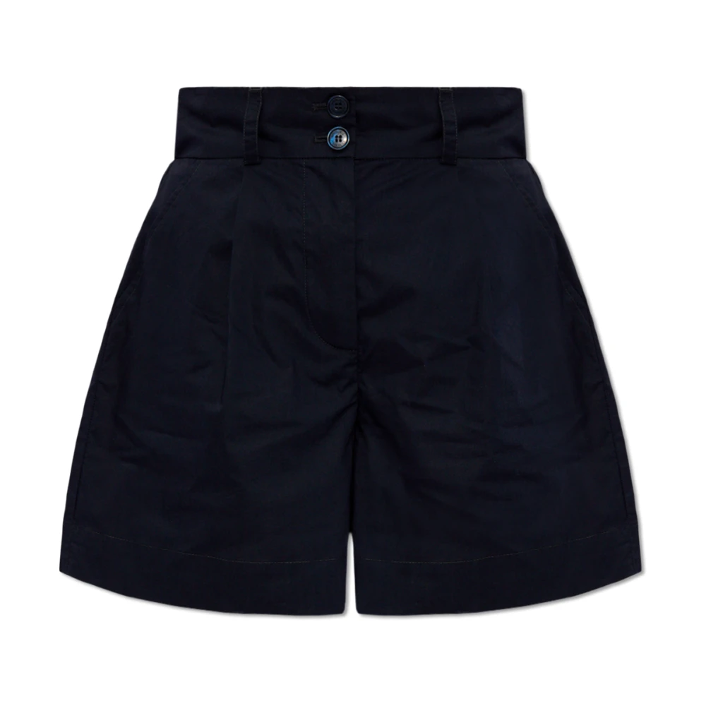 Woolrich Katoenen shorts met omgeslagen zoom Blue Dames