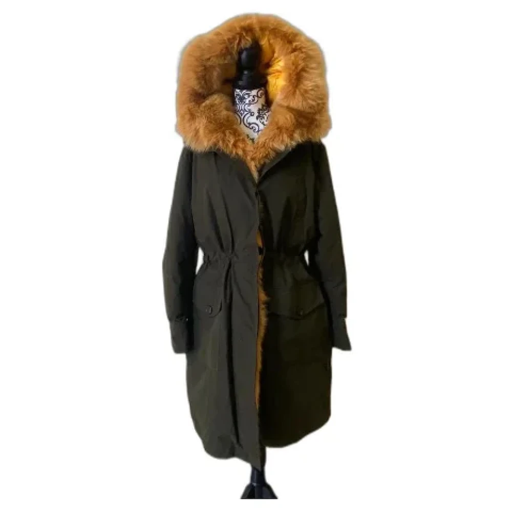 Moncler Pre-owned Fur outerwear Green Dames
