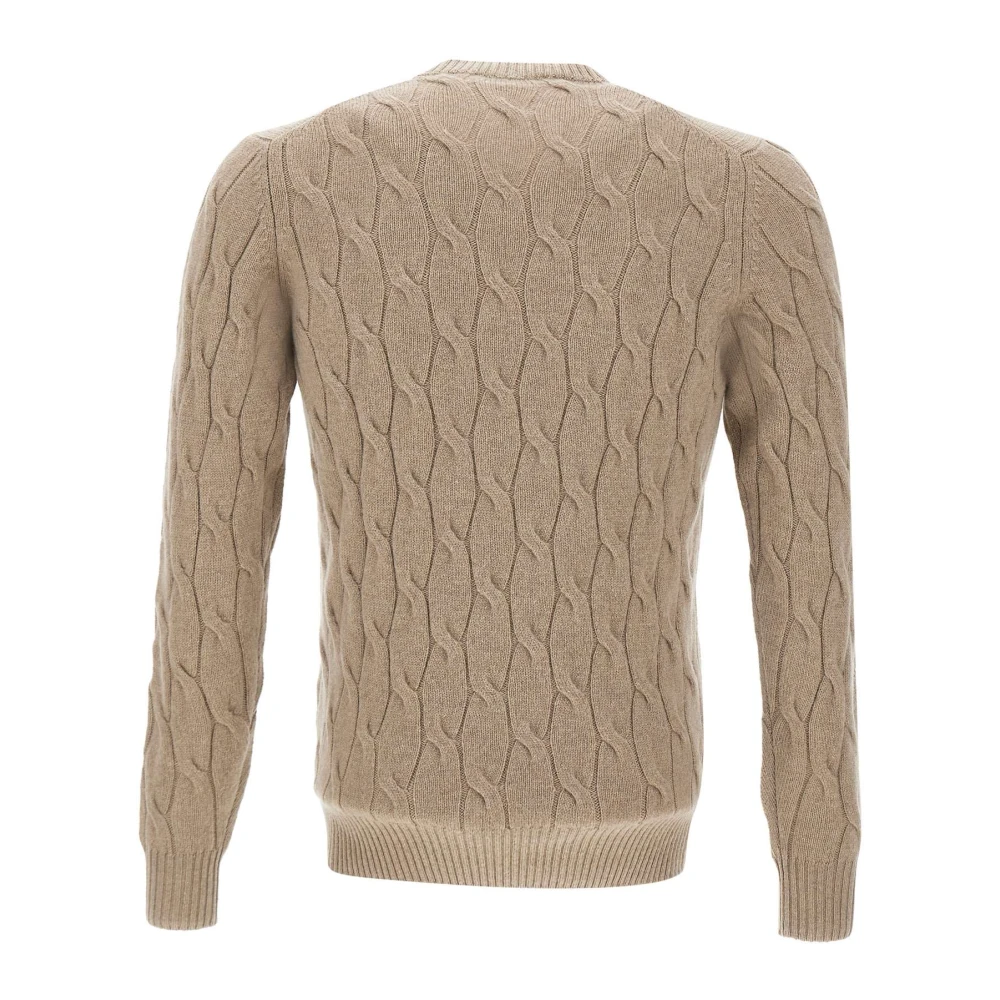 Filippo De Laurentiis Heren Wol Kasjmier Trui Duif Grijs Beige Heren