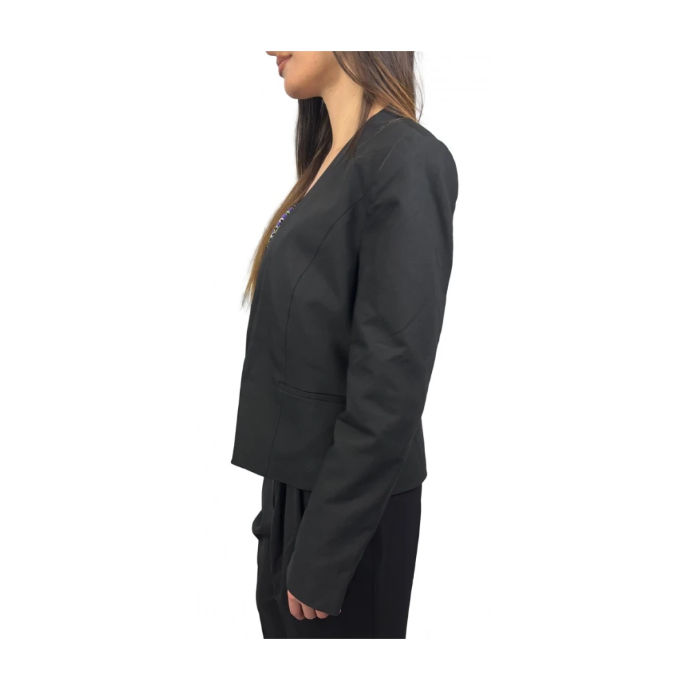 Naf Open jas in katoenmix Black Dames