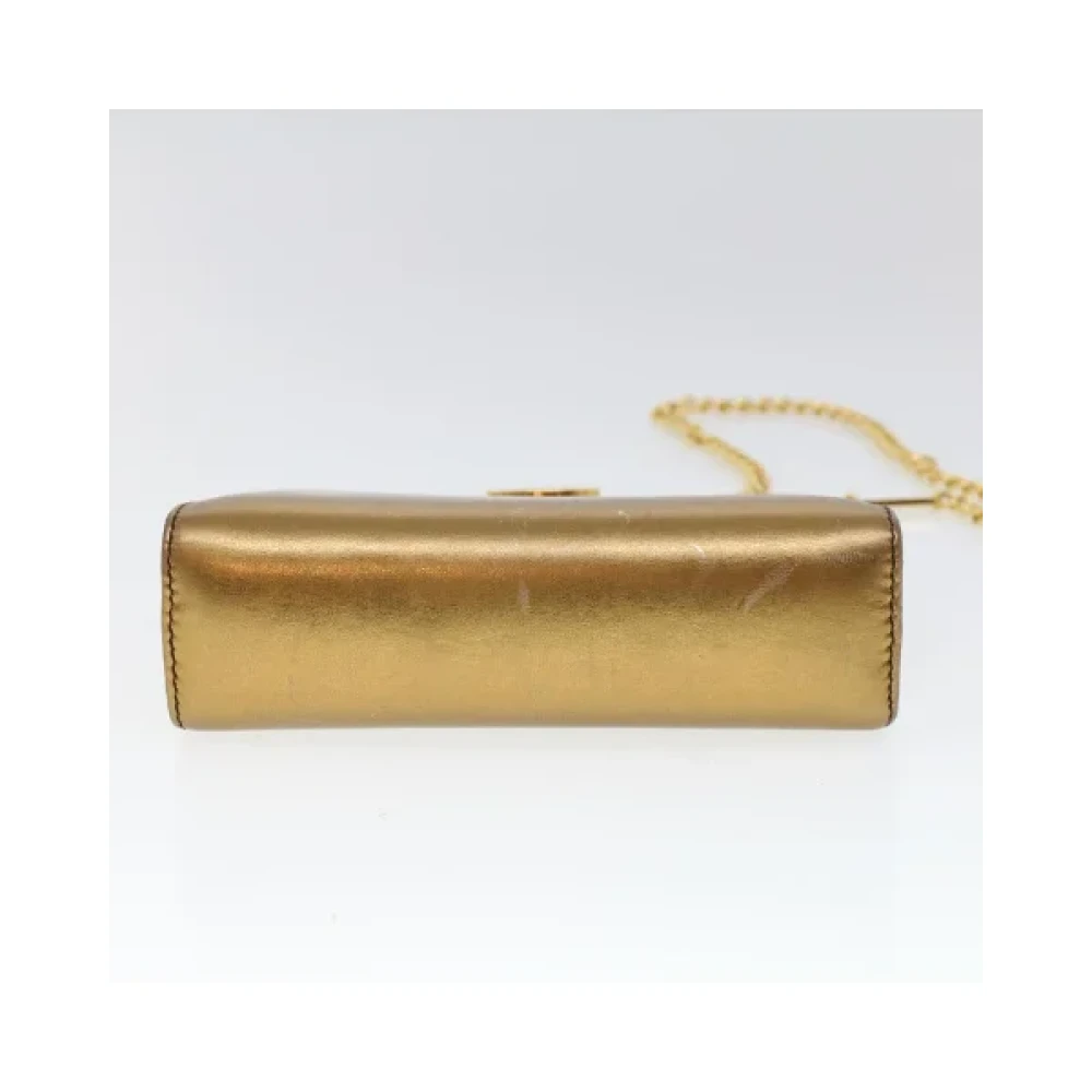 Salvatore Ferragamo Pre-owned Leather shoulder-bags Yellow Dames