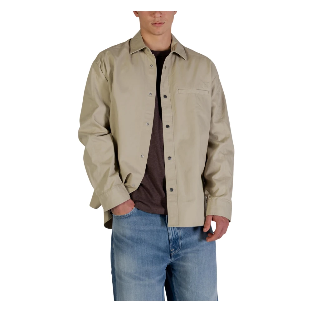 Calvin Klein Jeans Men's Beige Light Jacket - Light Jackets - L - Jackets