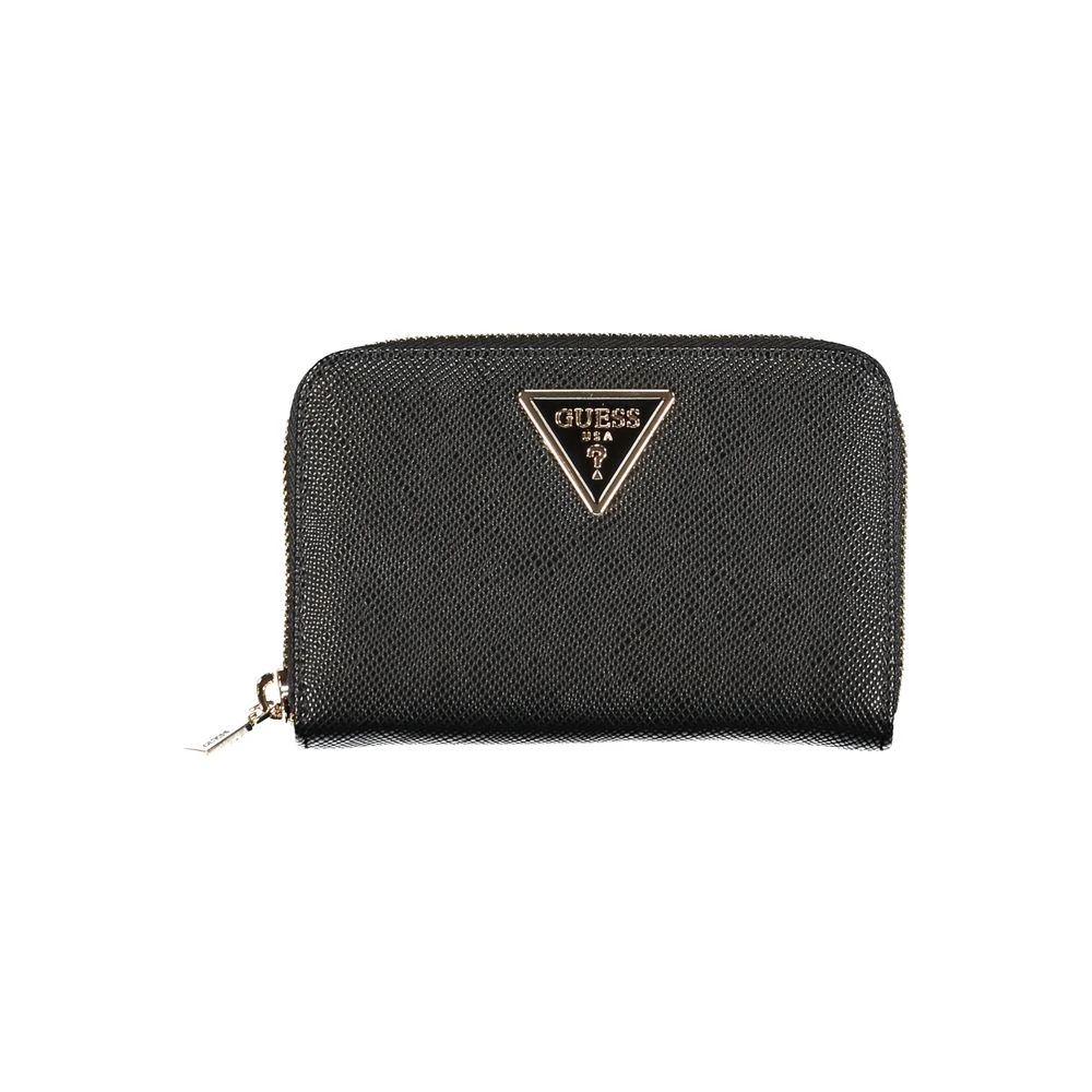 Guess Zwarte Portemonnee met Rits en Kaartsleuven Black Dames