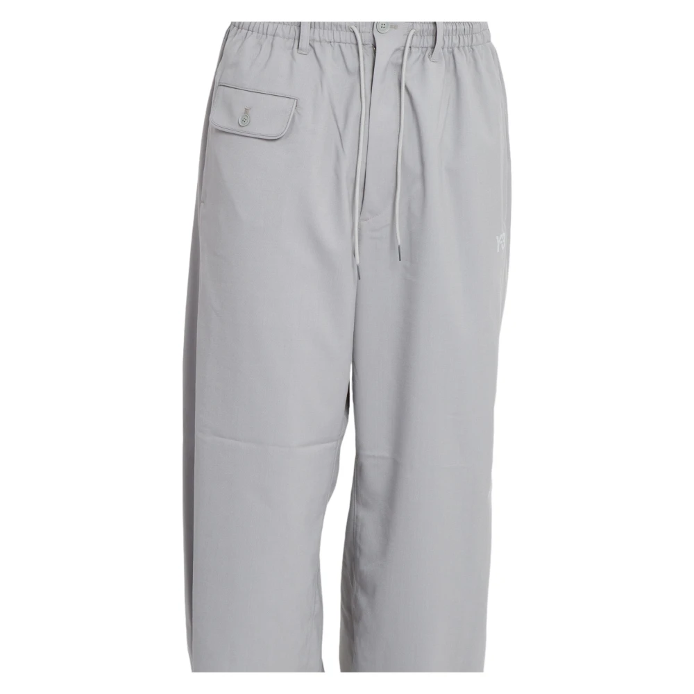 Y-3 Straight Trousers Gray Heren