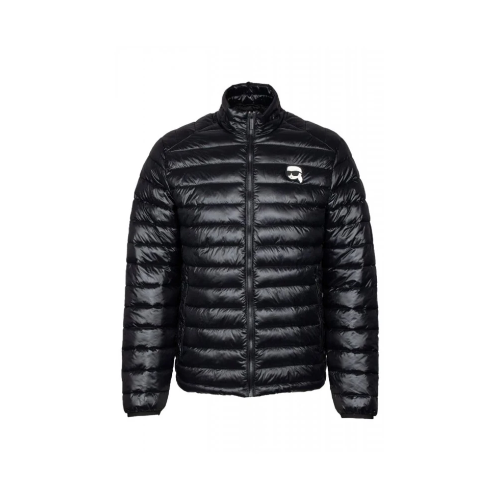 Karl Lagerfeld Black Winter Jackets, Male, 2XL, Blouson Nos