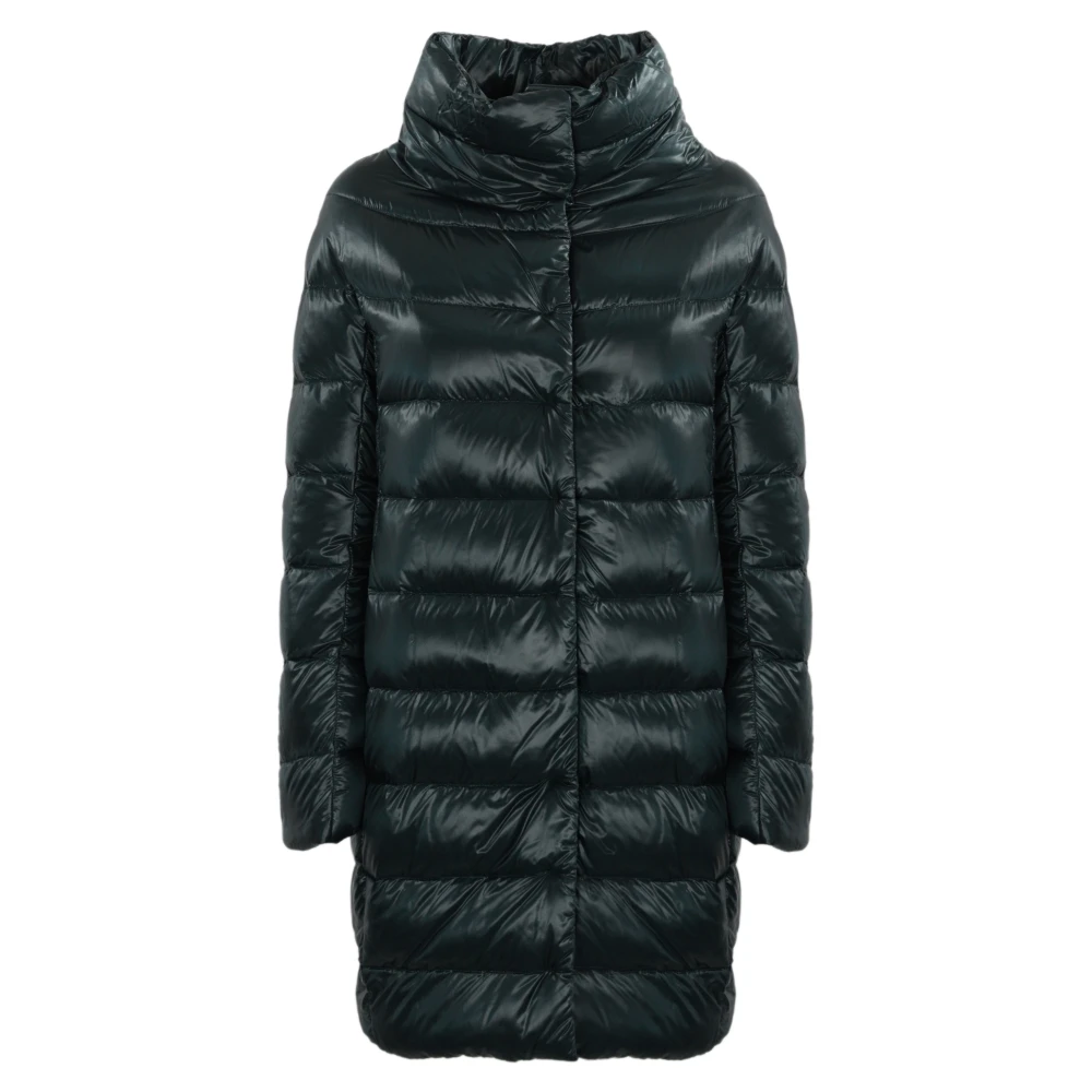 Herno Blauwe Nylon Pufferjas Blue Dames