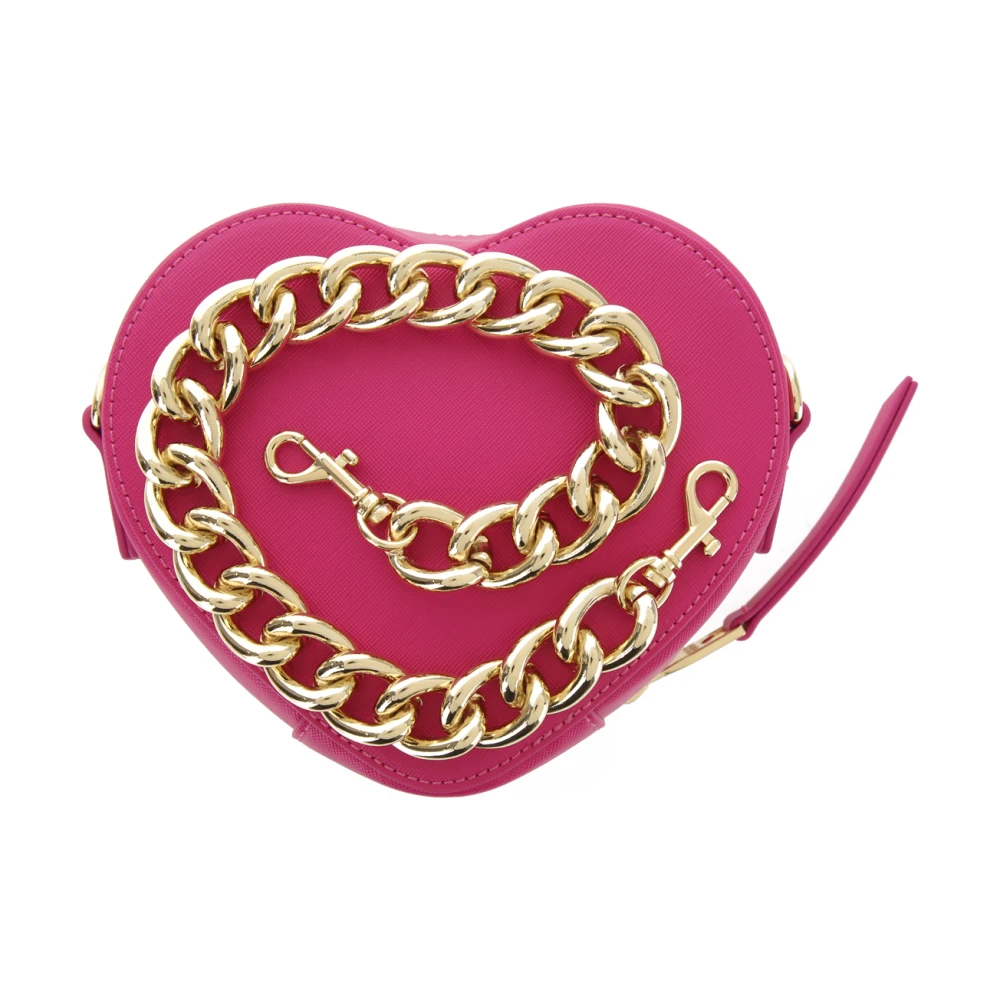 Versace Jeans Couture Hart Logo Lock Tas Magenta Pink Dames