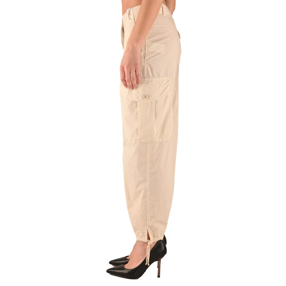 Aspesi Cargo Katoenen Broek voor Zomerse Dagen Beige Dames
