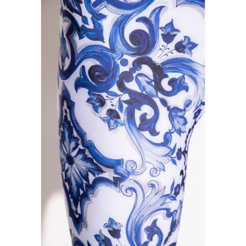 Dolce & Gabbana Gestreepte leggings Blue Dames