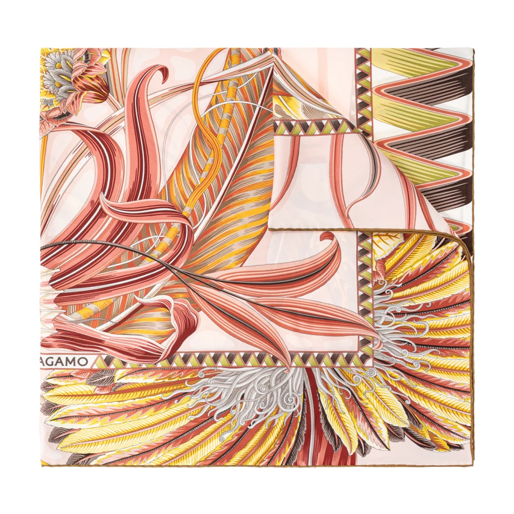 Ferragamo Women's Multicolor Silky Scarves, One Size, Silk Scarf With Print `Giada`