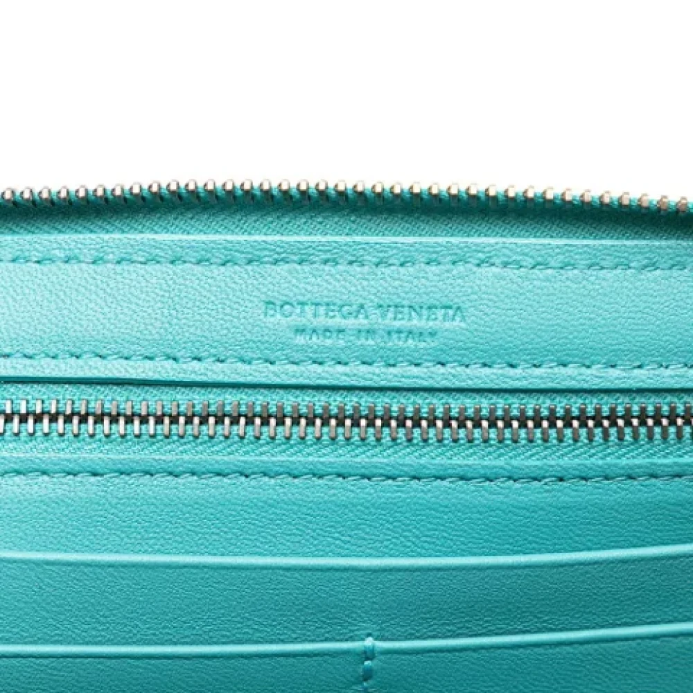 Bottega Veneta Vintage Pre-owned Leather wallets Blue Dames