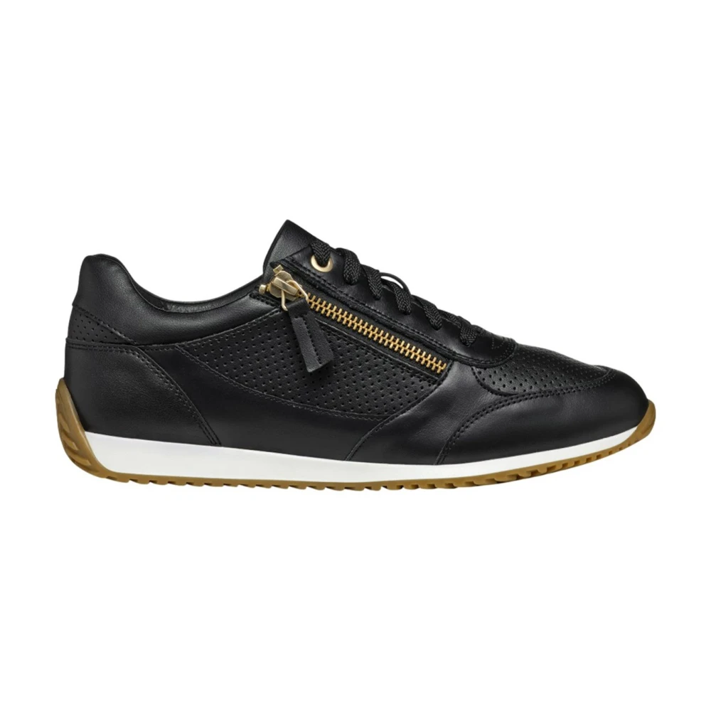 Geox Zwarte Casual Synthetische Sneakers voor Vrouwen Dames Schoenen