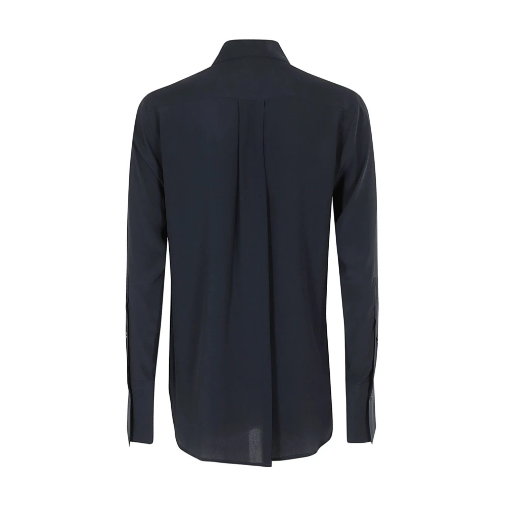Seventy Zijden Blauwe Overhemd Lange Mouw Blue Dames