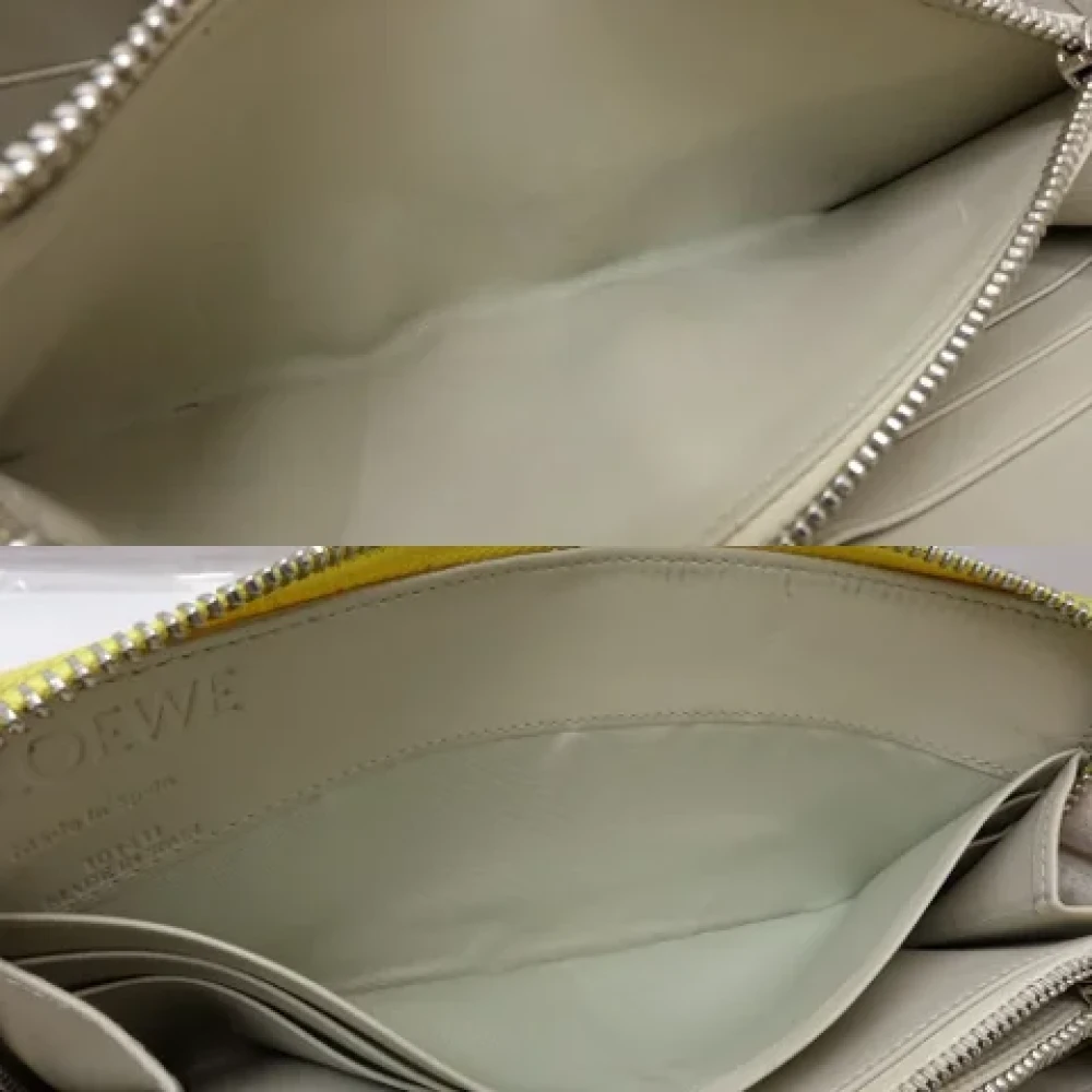 Loewe Pre-owned Leather wallets Yellow Dames