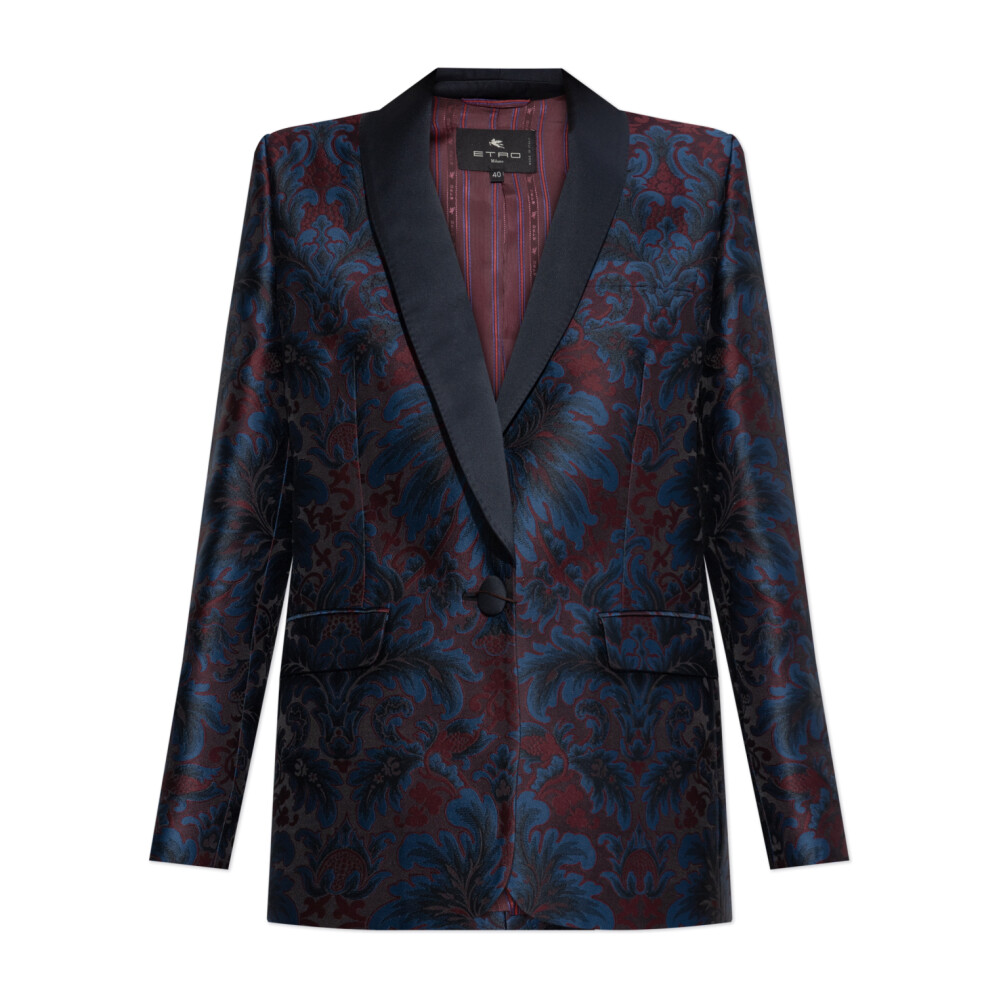 ジャケット Etro Black Viscose Blend Blazer SINGLE-BREASTED WAVY BLAZER | Jackets | ETRO