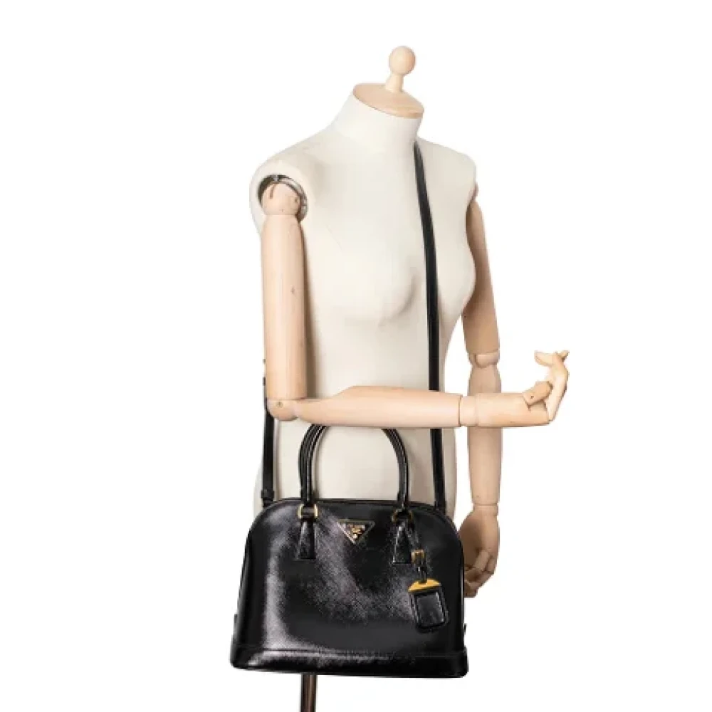 Prada Vintage Pre-owned Leather prada-bags Black Dames