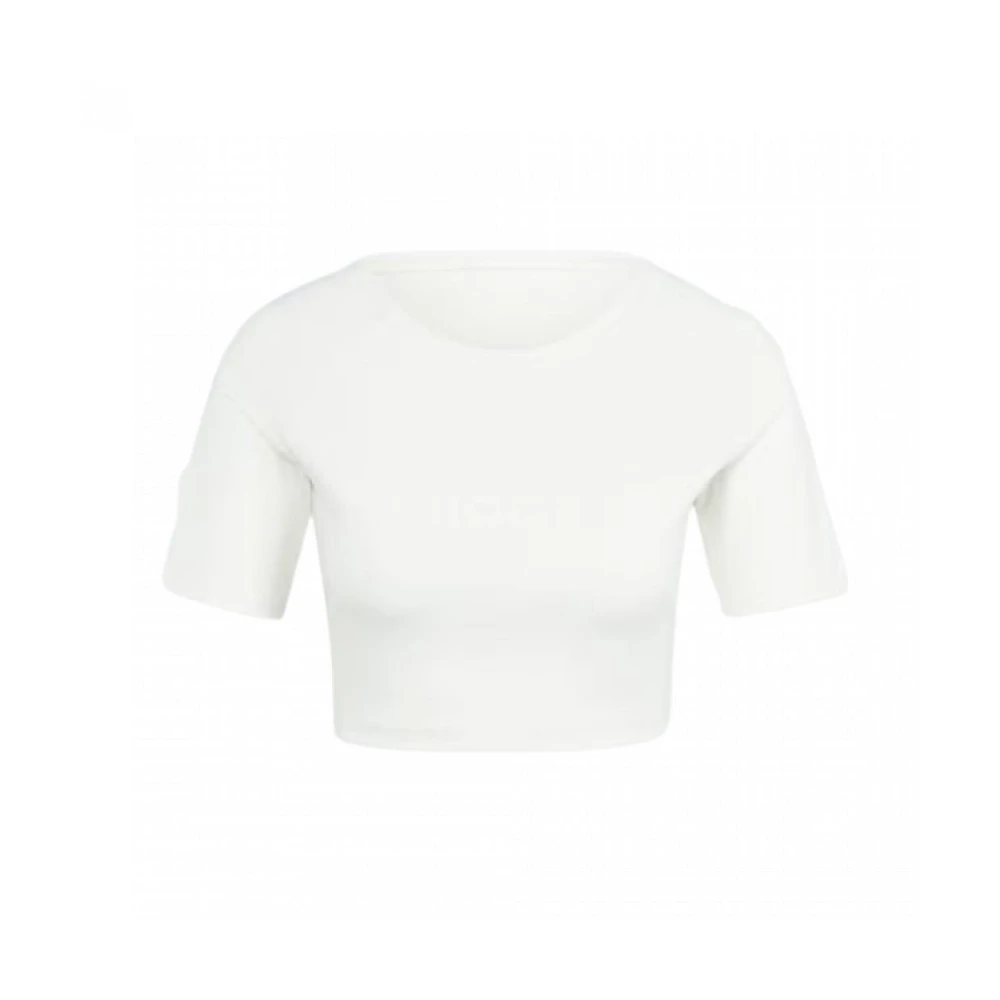 Adidas Originals Åtsittande polyester T-shirt White, Dam