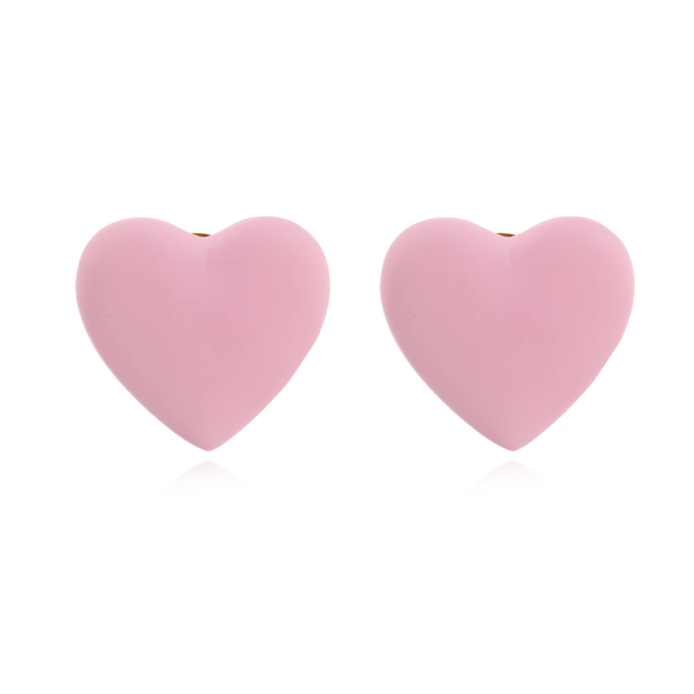 Moschino Rosa Hjärtformade Clip-On Örhängen