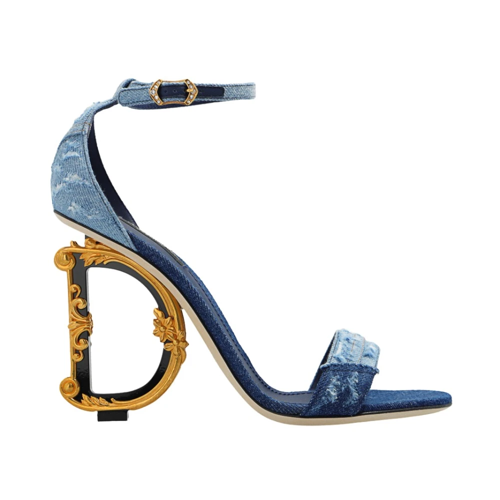 Dolce & Gabbana Femme Bleu - Sandales À Talons - Chaussures - Taille: 38 1/2 Eu