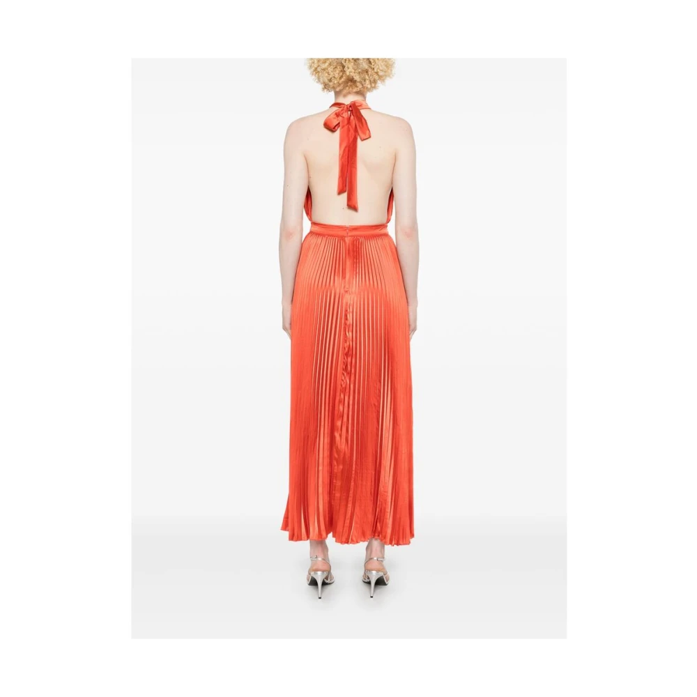 L'idée Wortel Oranje Halternek Jurk met Open Rug Orange Dames