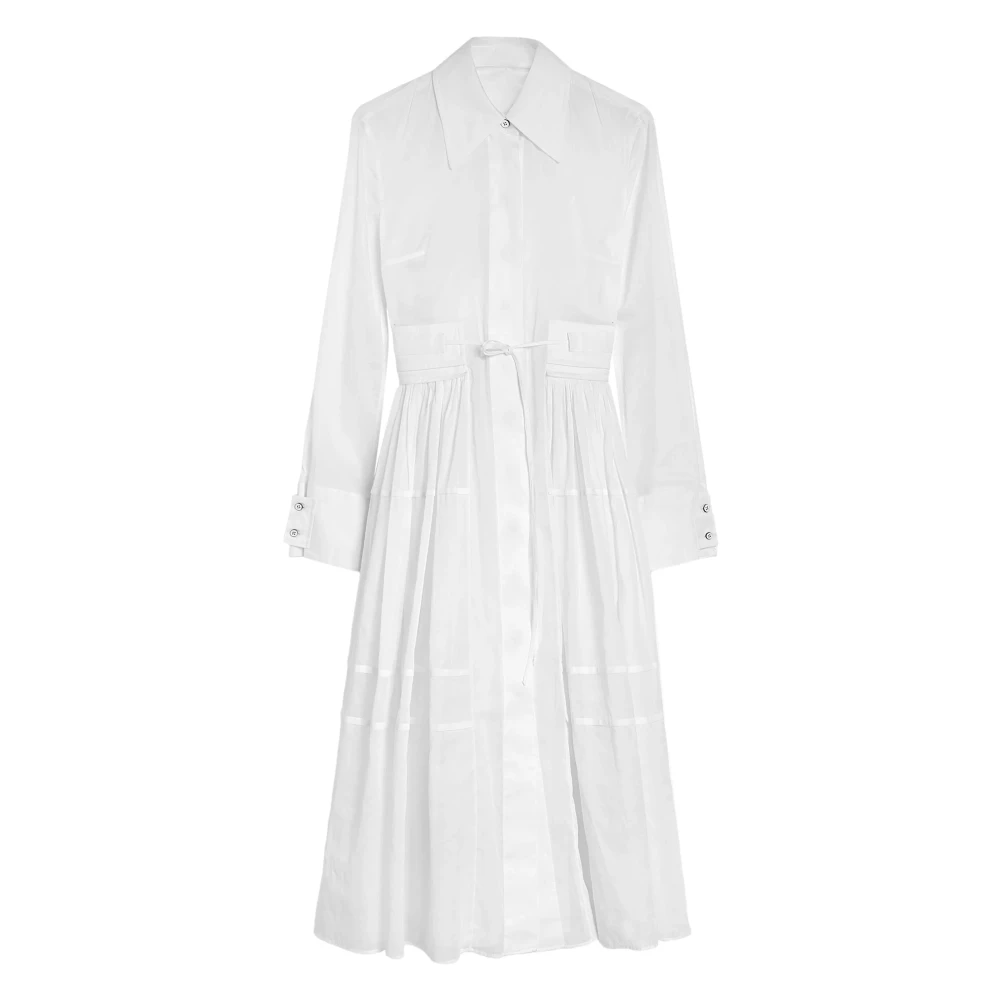 Jil Sander Elegante Zwarte Jurk White Dames