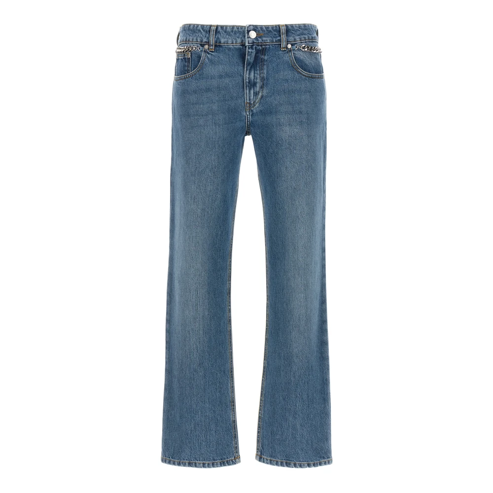 Stella Mccartney Women's Blue Straight Fit Jeans, W27, Falabella Jeans
