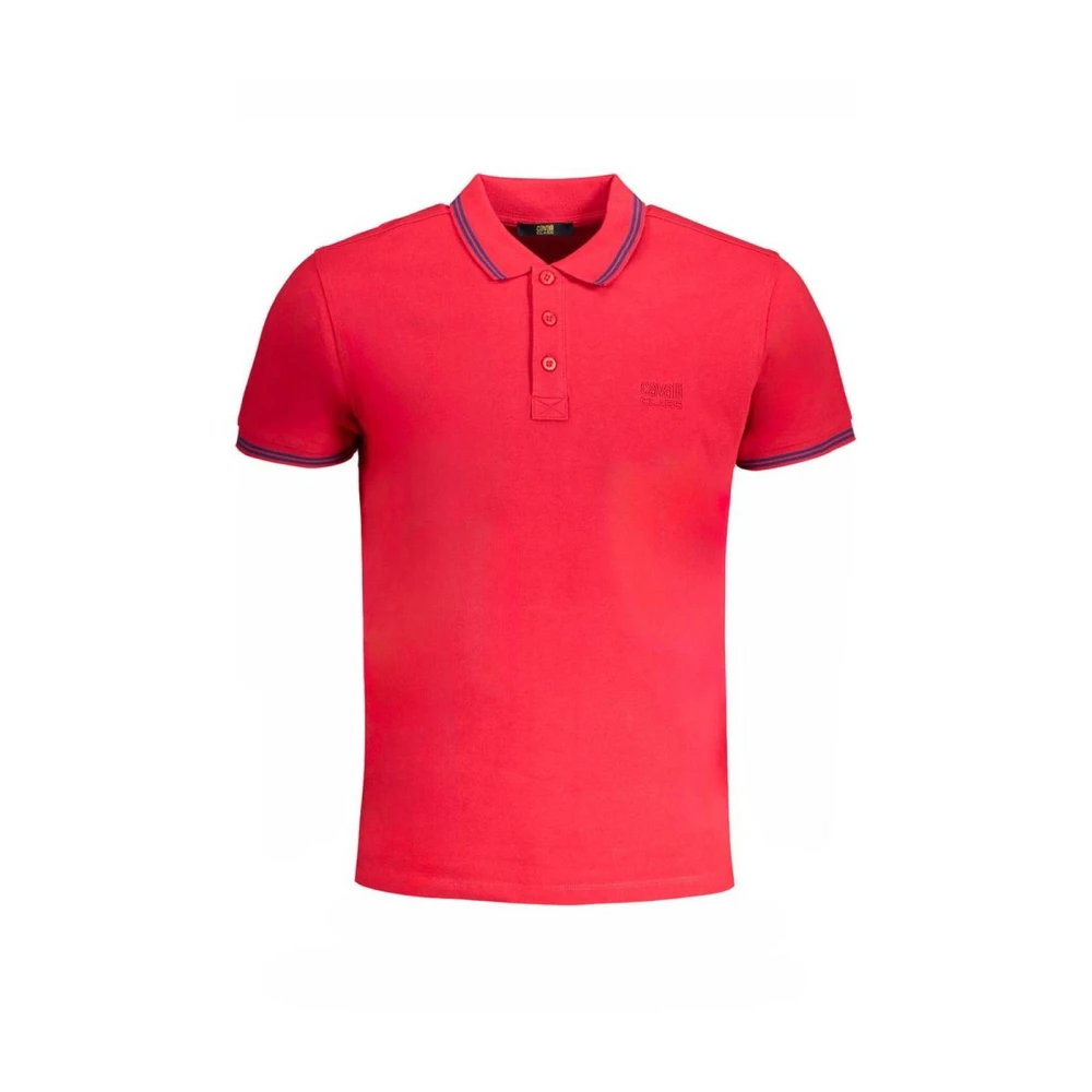 Cavalli Class Men's Red Cotton Polo Shirt Short Sleeves 2XL