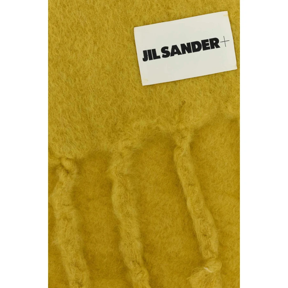 Jil Sander Mohair Blend Mosterd Sjaal Yellow Dames