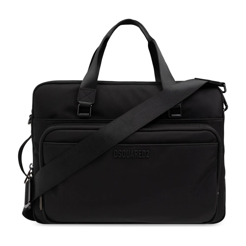 Dsquared2 Portfölj med logotyp Black, Herr