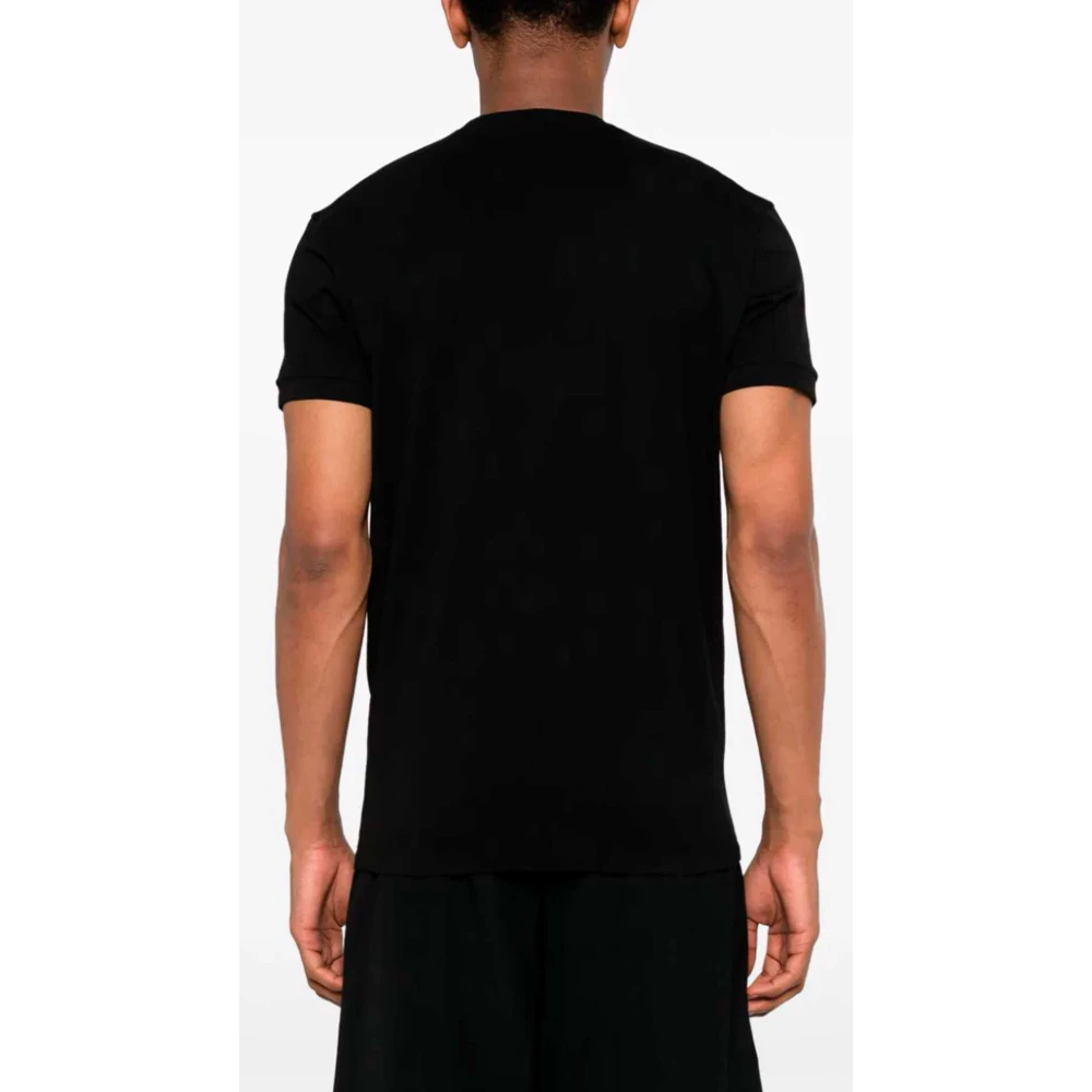 Dsquared2 Zwarte Katoenen Logo T-Shirt Slim Fit Black Heren
