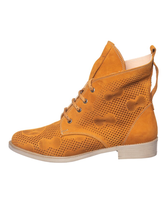 bottines-en-cuir-perfore-orange