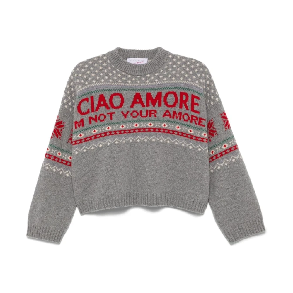 Giada Benincasa Multikleur Merino Wol Trui Gray Dames