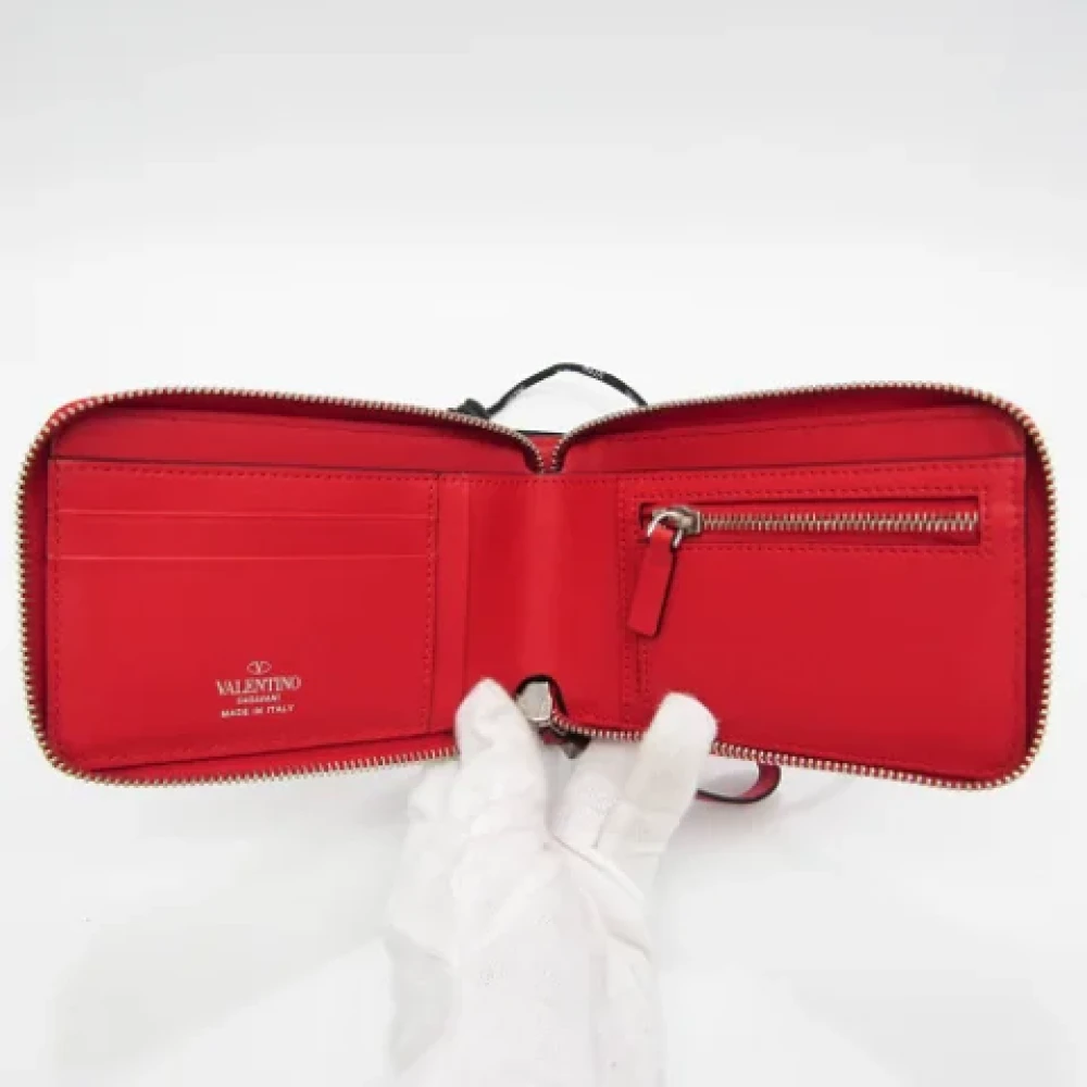 Valentino Vintage Pre-owned Leather wallets Red Dames