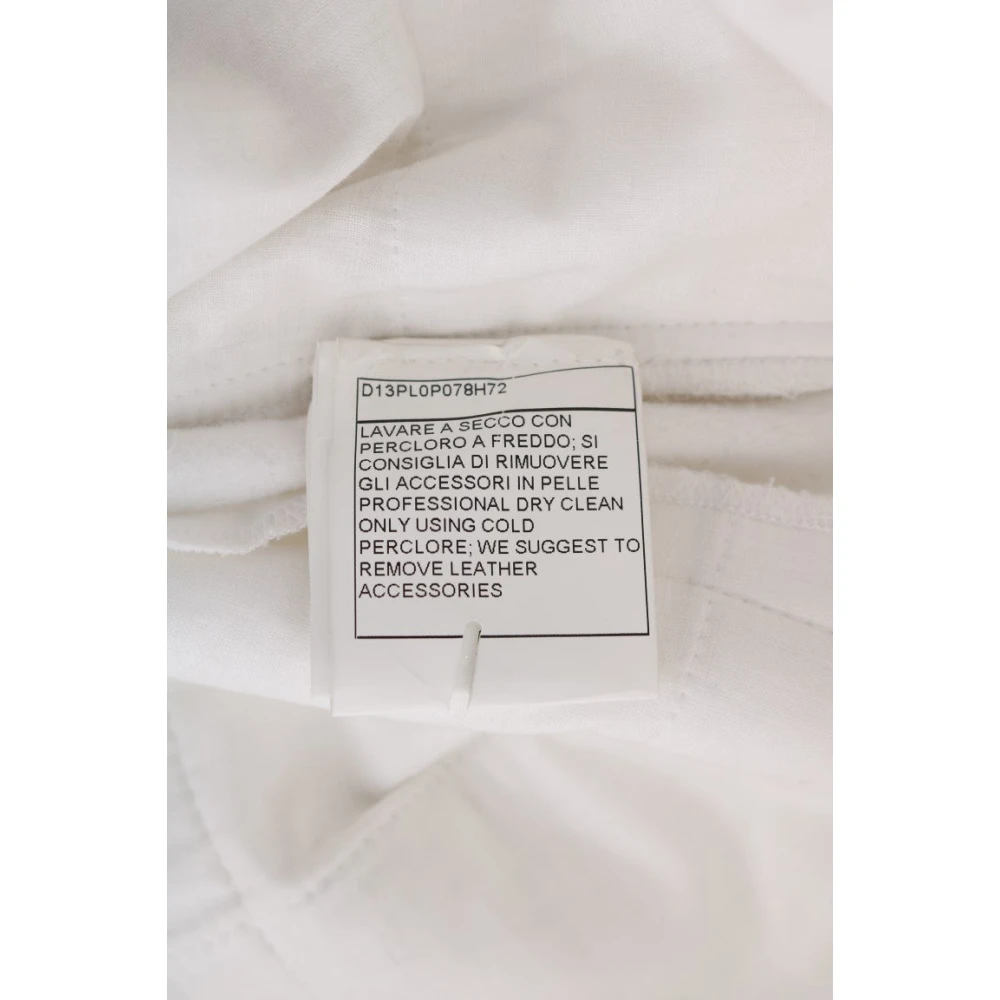 Ermanno Scervino Witte Slim Fit Katoenen Broek White Dames