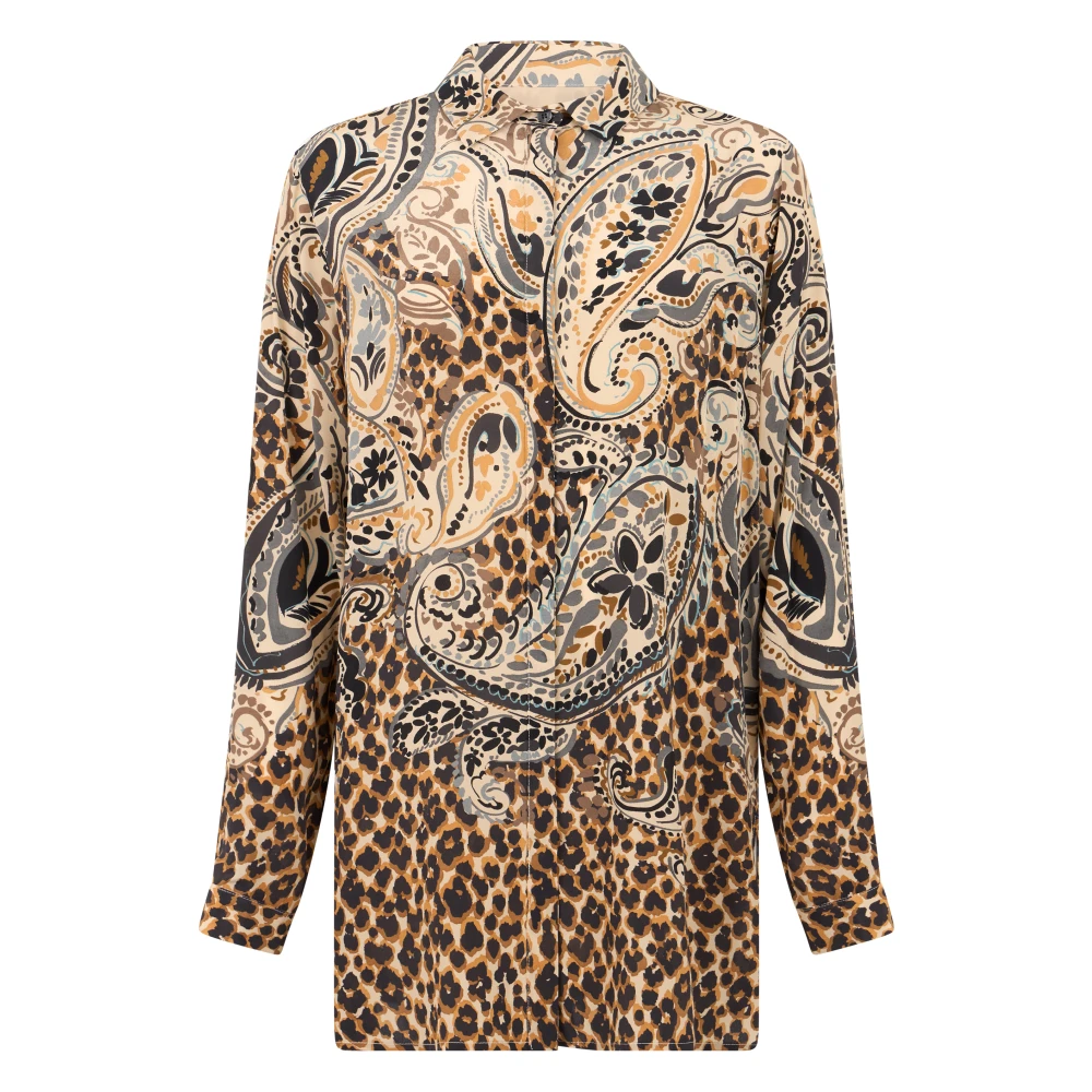Etro , Shirts, Female, Multicolor, M, Printed Silk Blouse