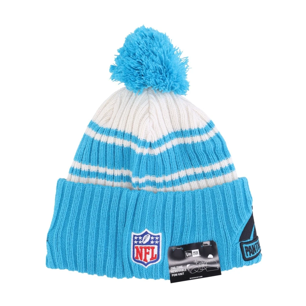 new era Carolina Panthers Pom Beanie Hat Blue Heren
