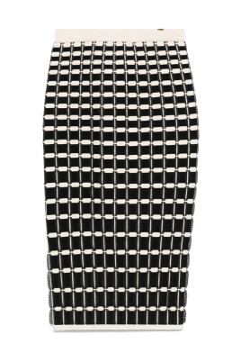 jupe-crayon-a-taille-elastique-rayee