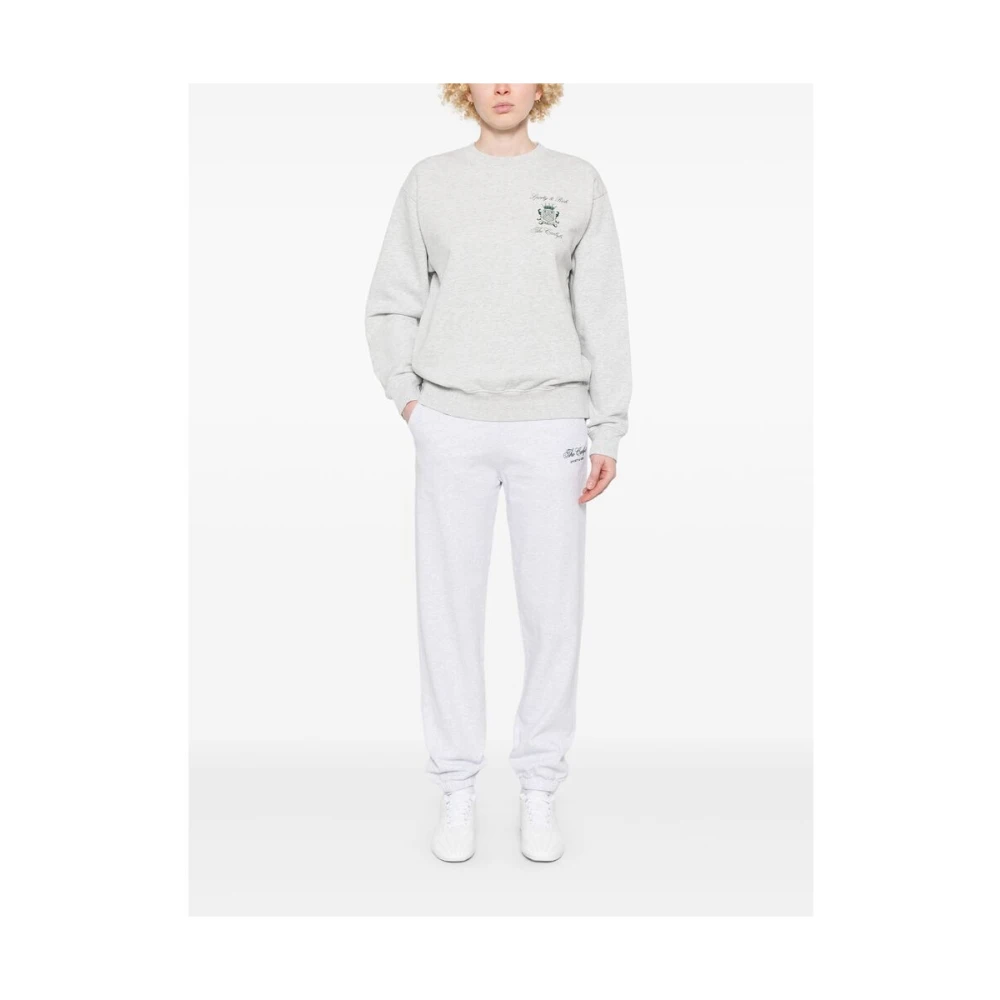 Sporty & Rich Grijs Logo Print Sweater Gray Dames