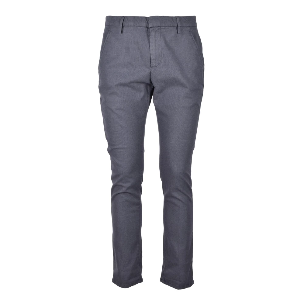 Dondup Katoenmix Slim Fit Broek Gray Heren