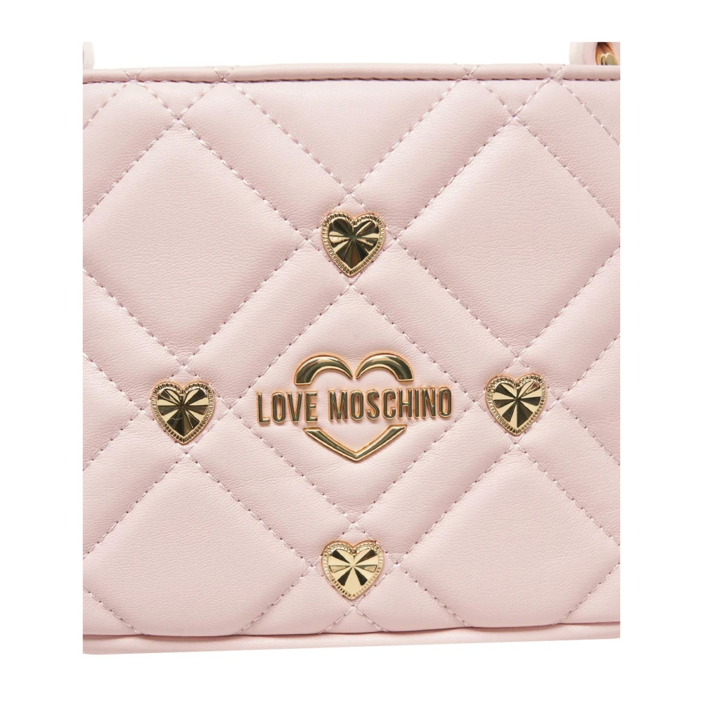 Love Moschino Roze Mini Tas met Stud Details Pink Dames