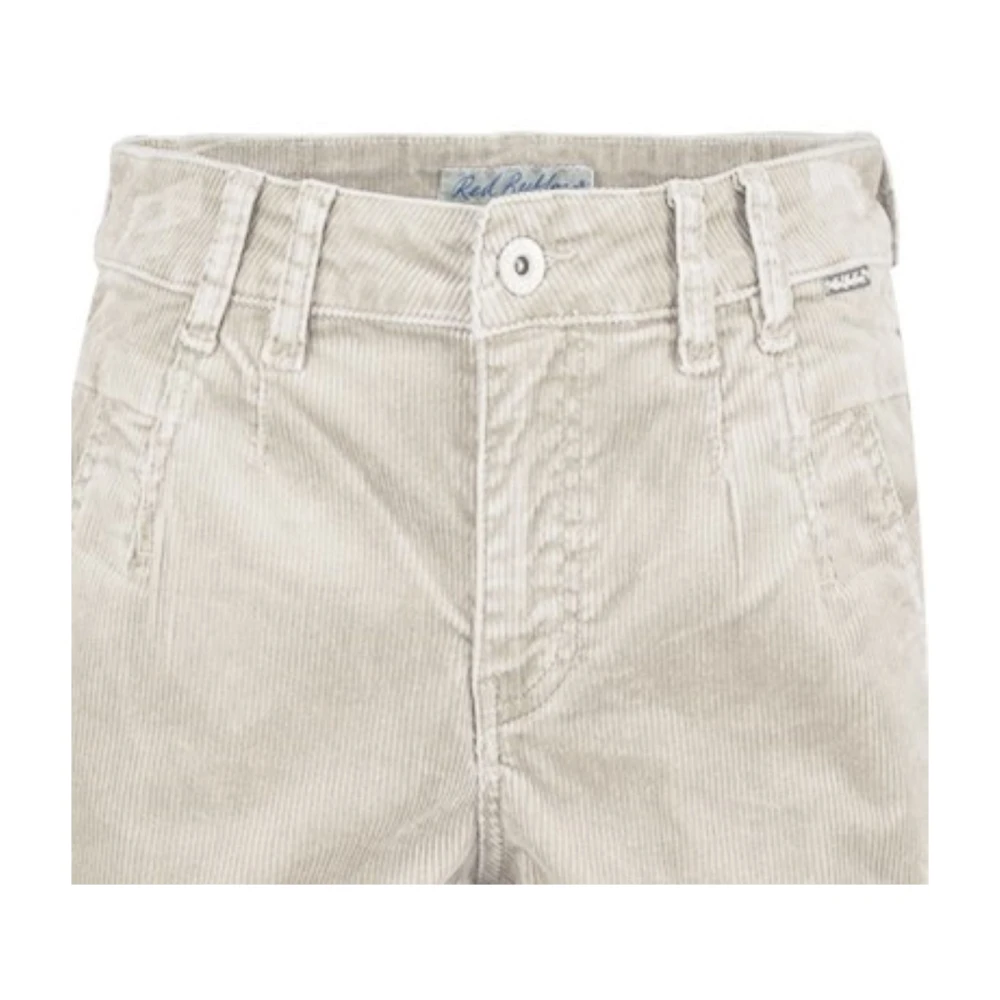 Red Button Giselle Ribfluwelen Broek Crème Beige Dames