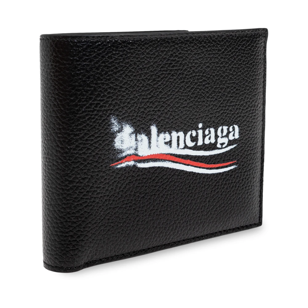 Balenciaga Leren portemonnee Black Heren
