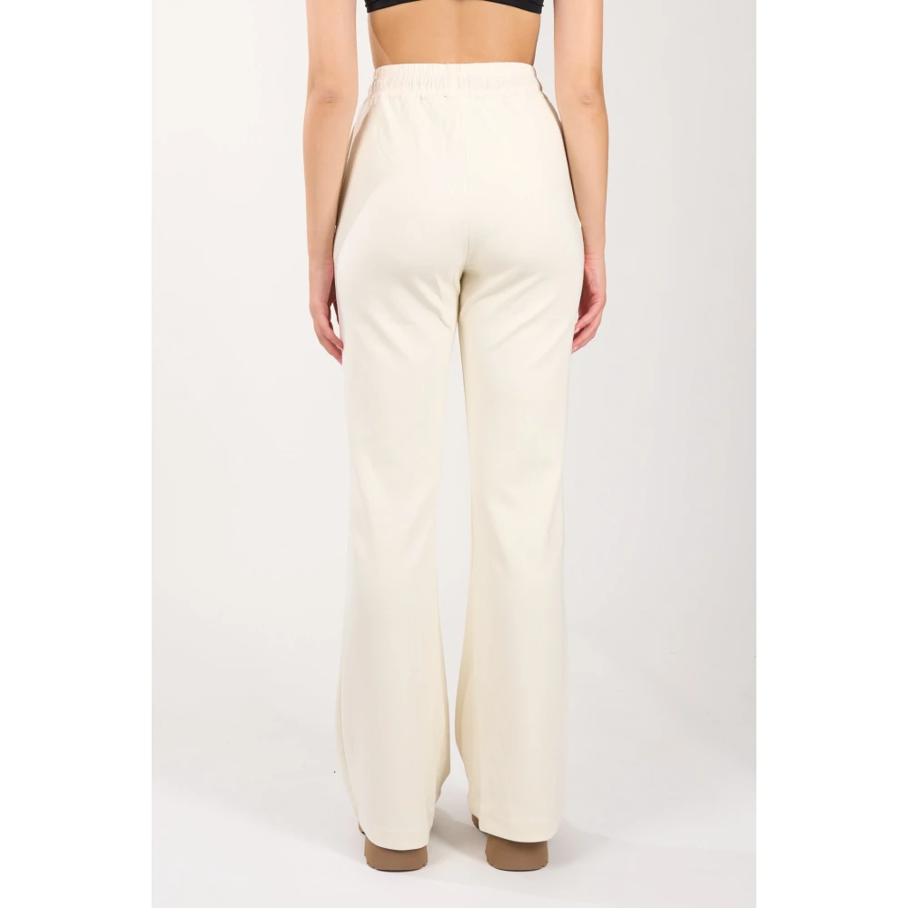Hinnominate Modal Nylon Jogger Broek met Logo White Dames