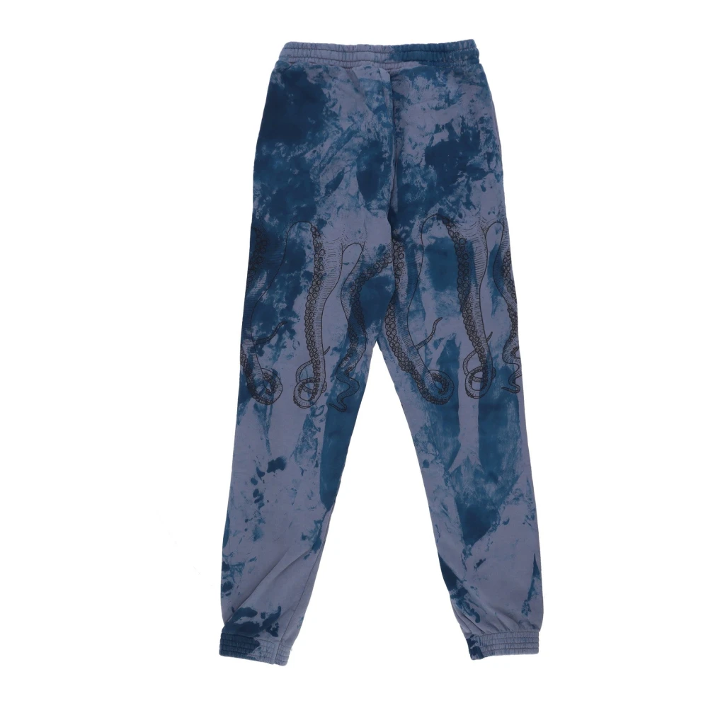 Octopus Fleece Trainingsbroek met Print Blue Heren