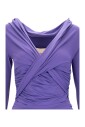 robe-courte-a-col-en-v-avec-jupe-froncee