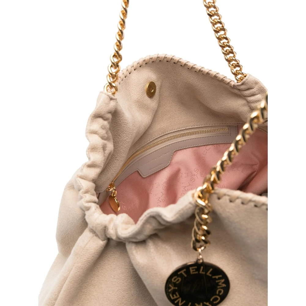 Stella Mccartney Shaggy Deer Tote met Gouden Ketting Beige Dames